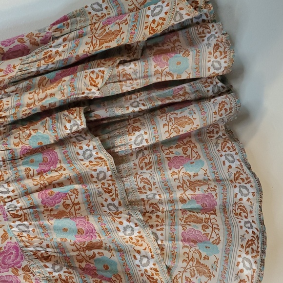 Sea Lustre Sunny Days Floral High-Low Dress Size S/M Plunging V-Neck Tie Chest - Picture 2 of 13